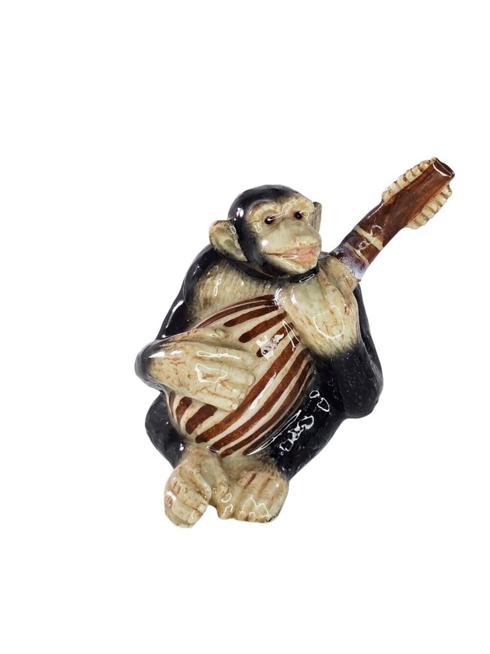 Klima Porcelain Chimpanzee Monkey Playing Lute Miniature Figurine Band *REPAIRED